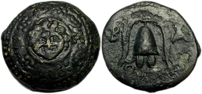 CYPRUS, Salamis. Nikokreon. AE Half Unit. Struck circa 323-317 BC
