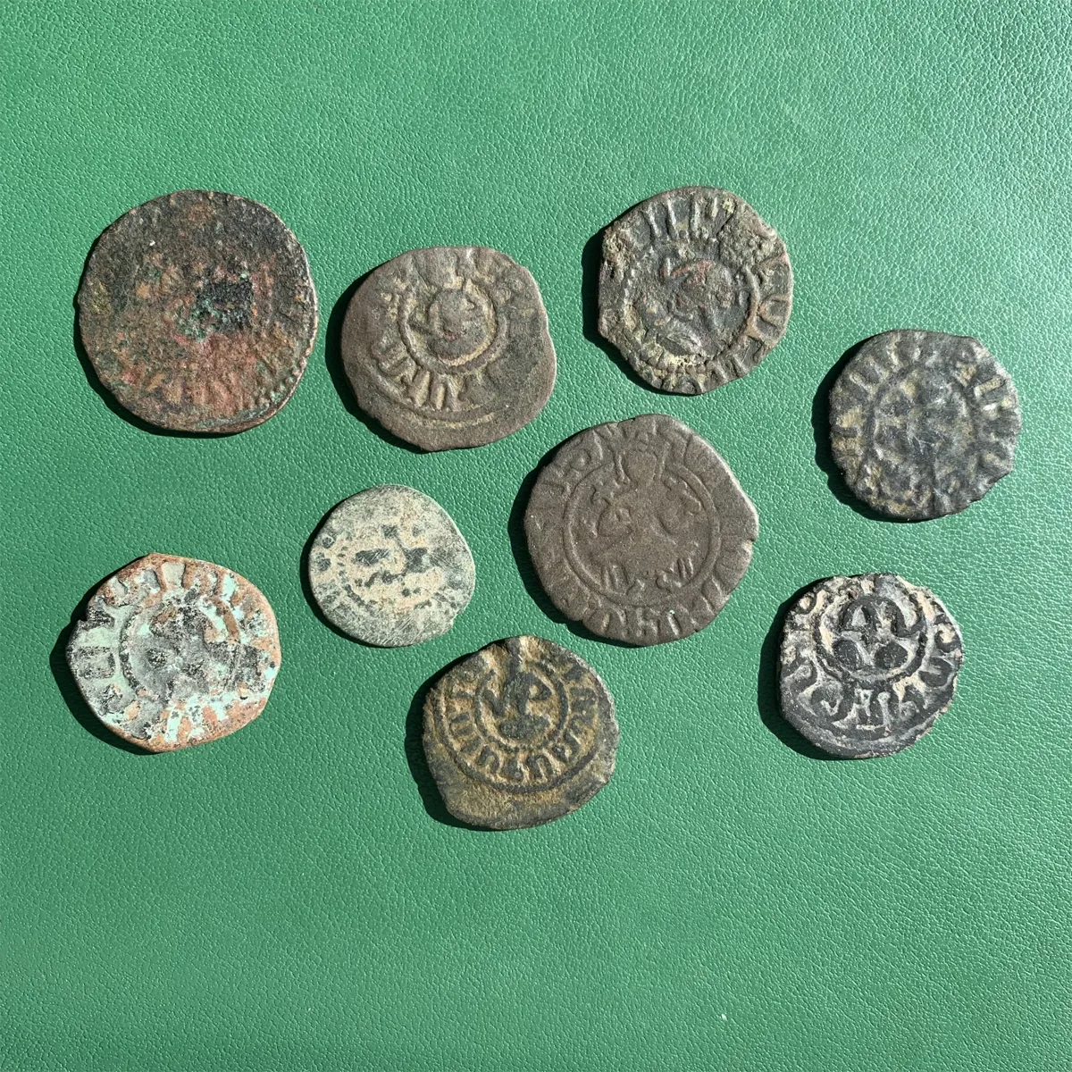 Lot of 9 Cilician Armenia bronze coins
