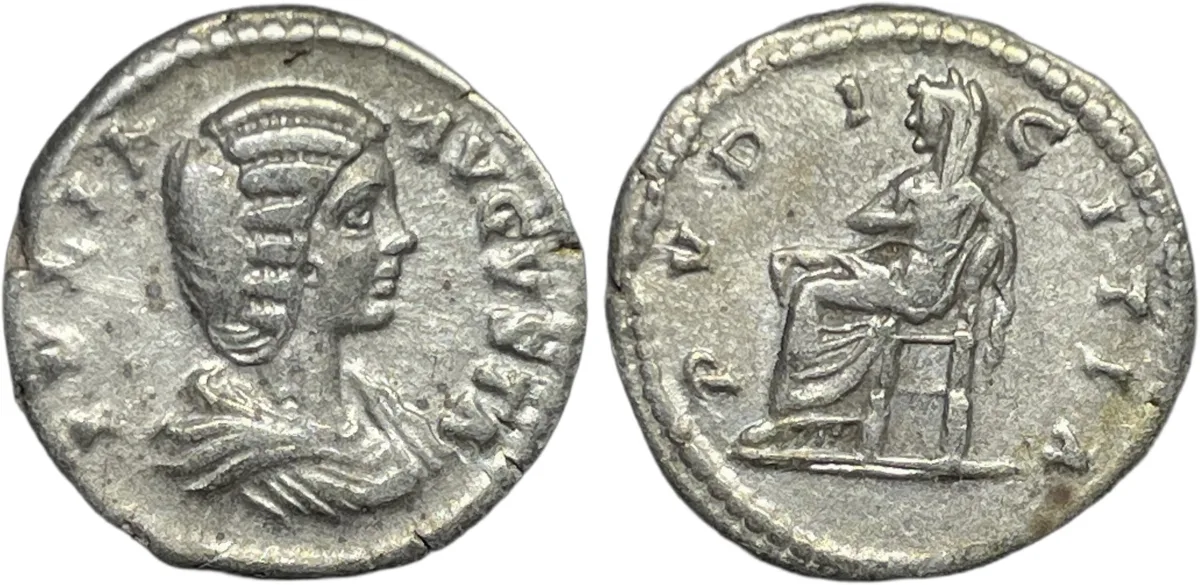 Julia Domna 196-211 AD Rome mint; Denarius 3.59grams 19mm