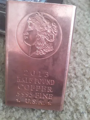 Half pound morgan copper bar