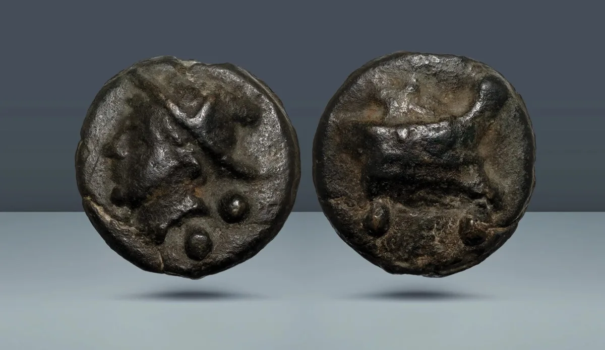 ROMAN REPUBLIC. Aes Grave. Latium. Rome, c. 225-217 BC