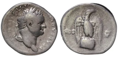 Titus (As Caesar), 69-79, Denarius - Minted under Vespasian