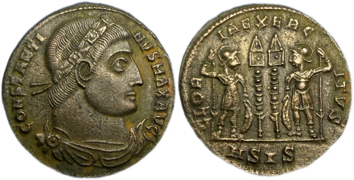 Constantine I. AE Follis, Siscia, AD 330-33
