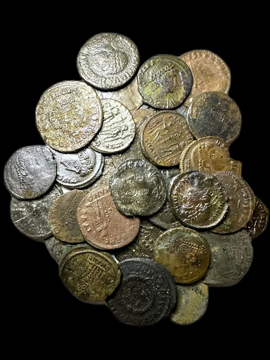 Lot of 30 Mainly Late Roman Imperial Coins, Sold as Seen.