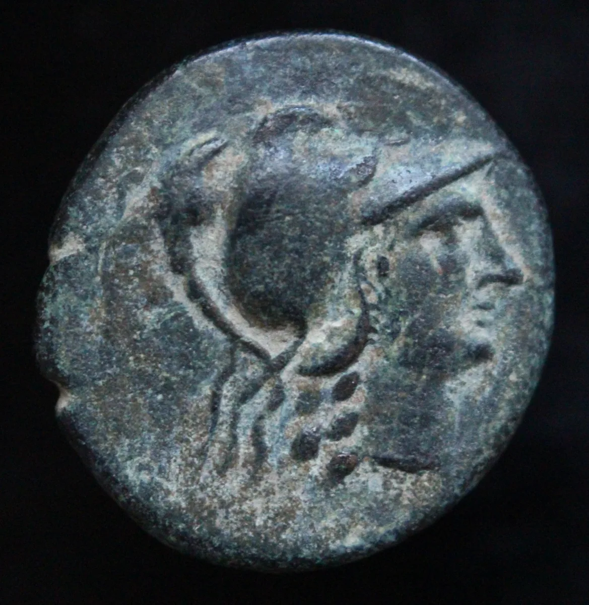 Rare Pergamon AE Athena Trophy Mithridatic War Occupation 85 BC