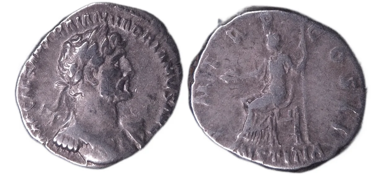 Hadrian Denarius, Justitia reverse