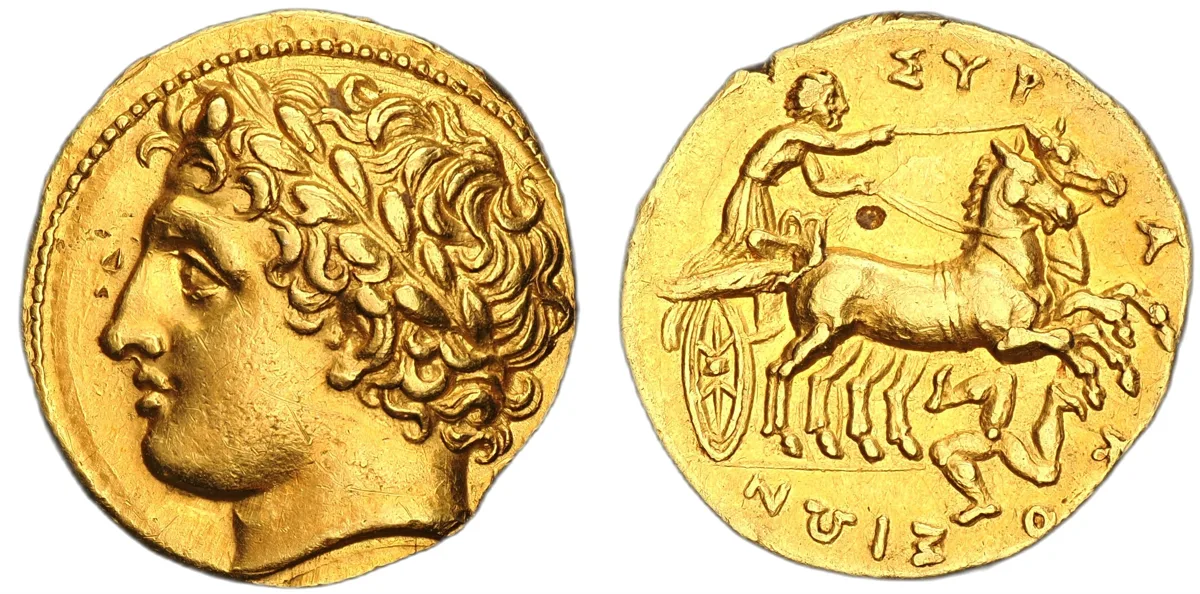 Sicily, Syracuse. Agathocles, AV Hemistater.