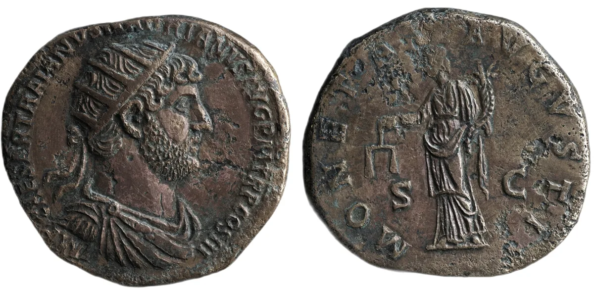 Hadrian Dupondius MONETA AVGVSTI Rome AD 125-128