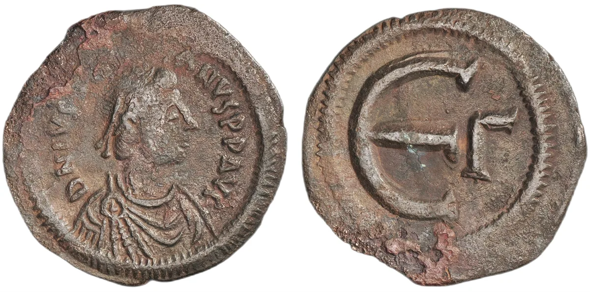 Justinian, 527-565. Pentanummium