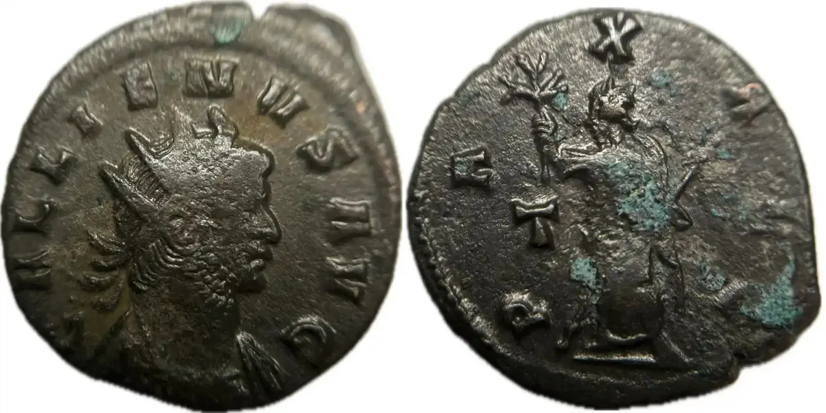 Gallienus Billon Antoninianus | rv. PAX AVG | Rome Mint | 19mm, 3.3g