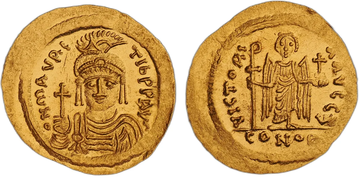 Maurice Tiberius, 582-602. AV Solidus, Constantinople