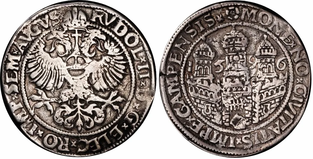 1596 Netherlands, Kampen Stadt Rijksdaler scarce in VF