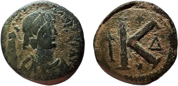 Anastasius - Half Follis (Small Module) - Constantinople - SB 24