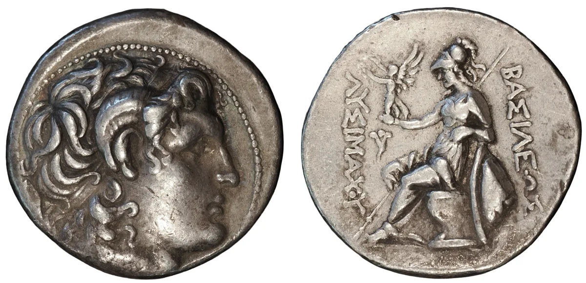 Lysimachus, King of Thrace, 323-281 BC. Silver tetradrachm