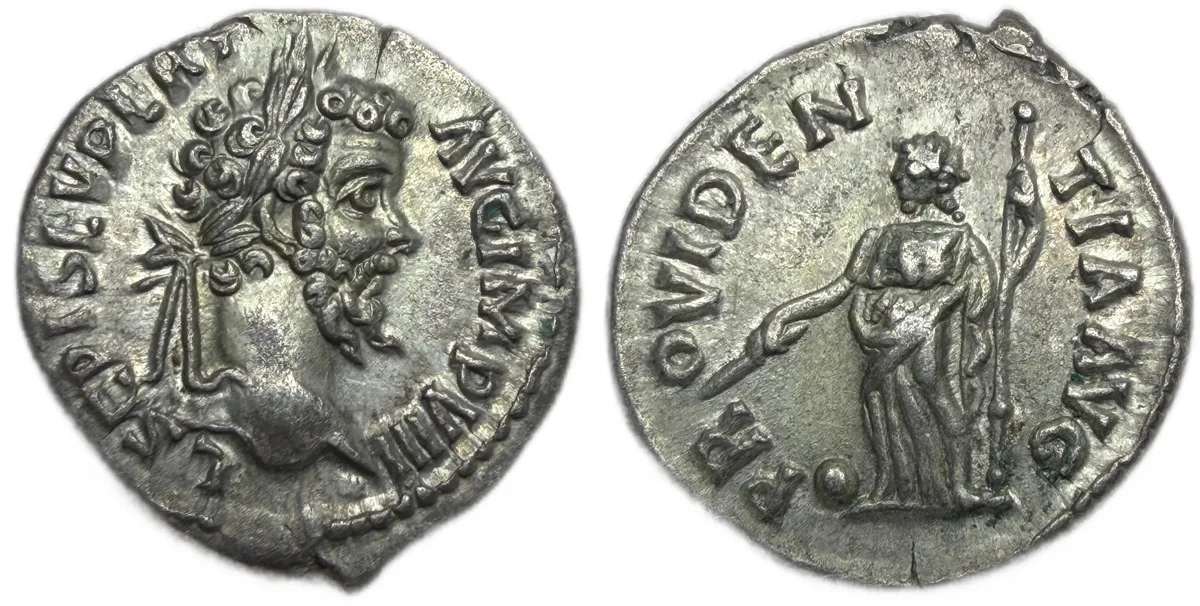 Septimius Severus Denarius XF 196 - 197 AD Laodicea Providentia RIC 491a