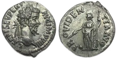 Septimius Severus Denarius XF 196 - 197 AD Laodicea Providentia RIC 491a