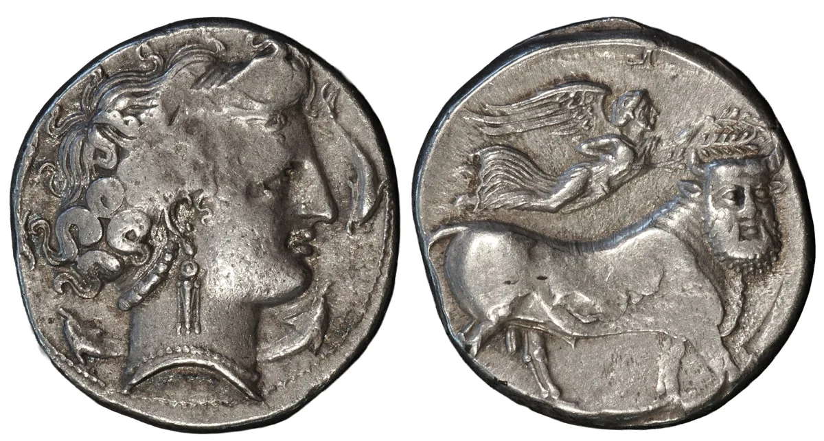 CAMPANIA, Neapolis. Silver Nomos (Didrachm), ca. 320–300 BC.