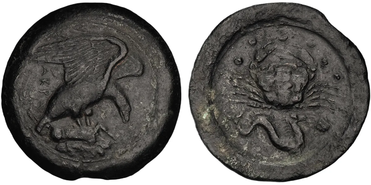 Sicily, Akragas. Circa 415-406 BC. Hemilitron