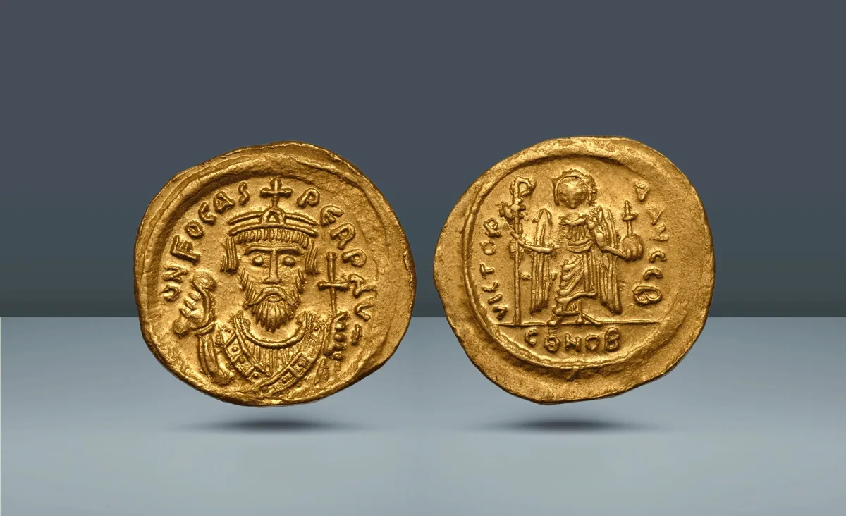 Byzantine Empire. Phocas, 602-610 AD  Constantinople, c. 603 AD