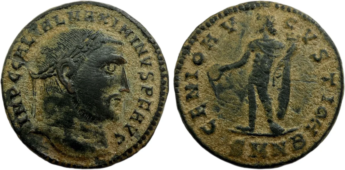 MAXIMINUS II Augustus Follis