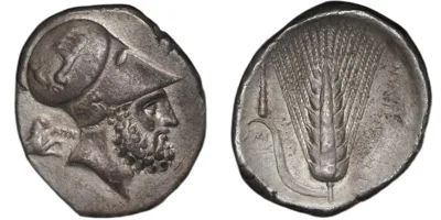 Lucania. Metapontum. AR Dinomos