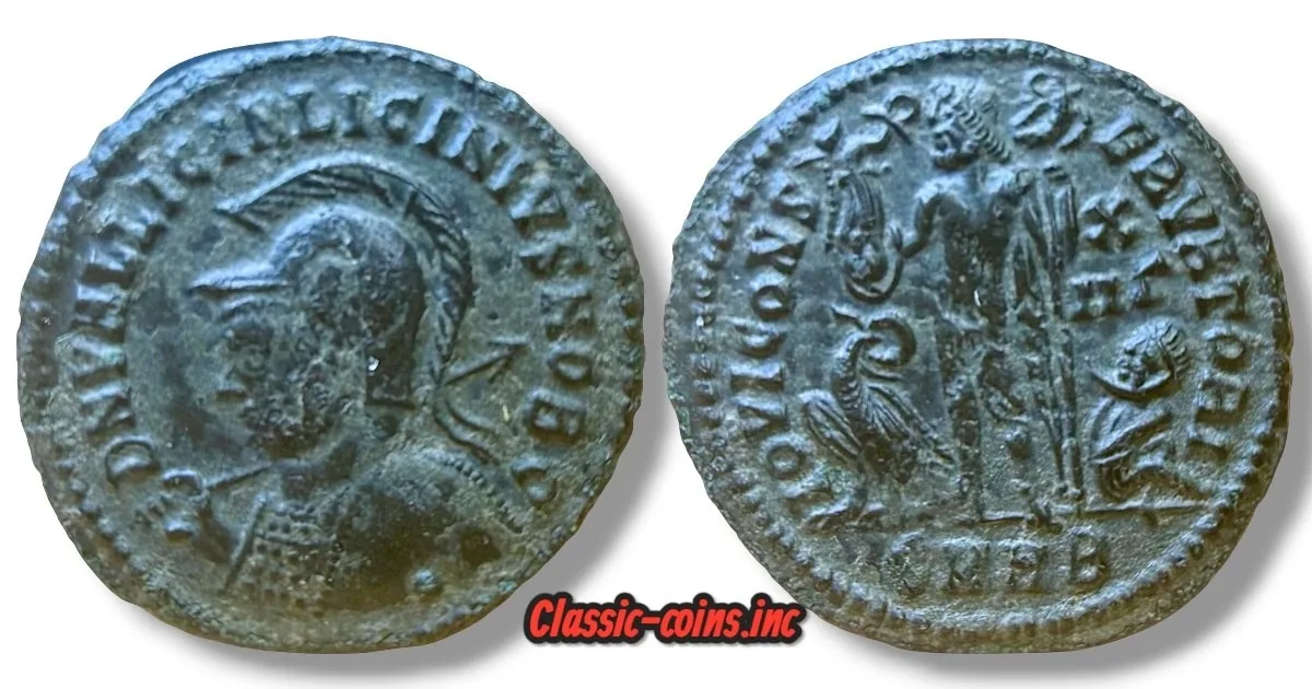 Licinius II, Caesar AE3. Nicomedia, AD 317–320. IOVI CONSERVATORI, Jupiter/Eagle