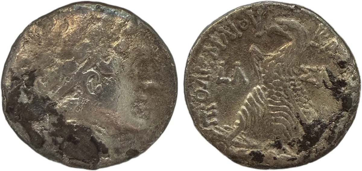 PTOLEMAIC KINGS of EGYPT. Ptolemy VI Philometor Silver Tetradrachm