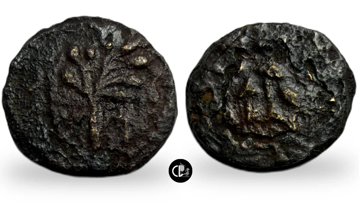 JUDAEA, Herodians. Herod III, with Caligula. Tiberias mint. 39/40 CE