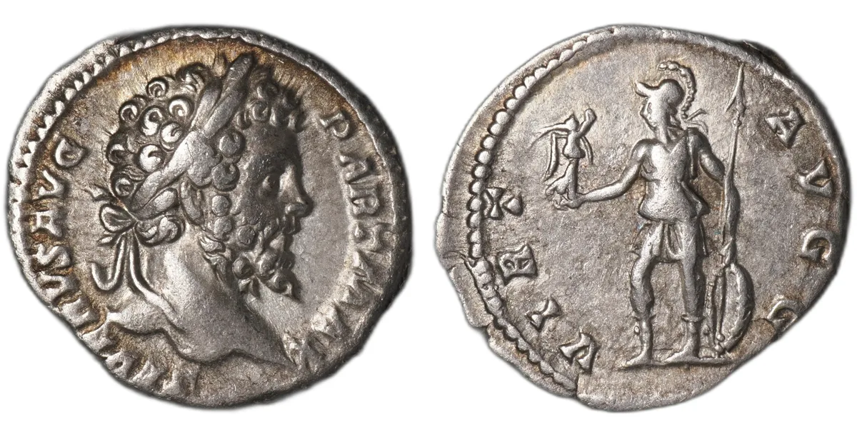 Septimius Severus, denarius, silver, reign 193–211, minted 201