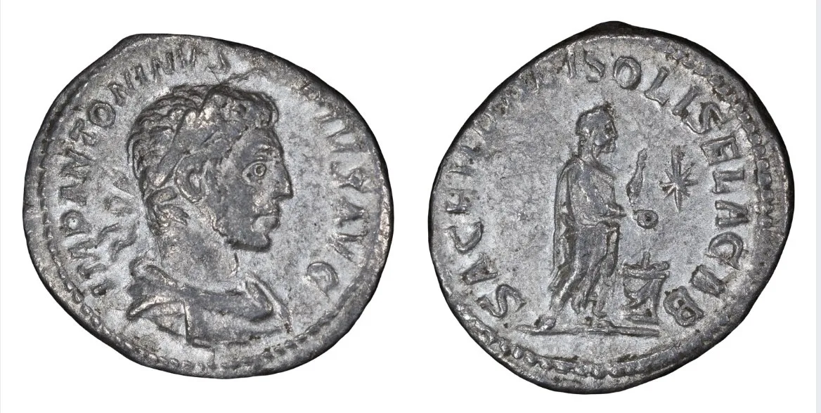 Roman Imperial Elagabalus 218-222 AD AR Denarius Rome Mint