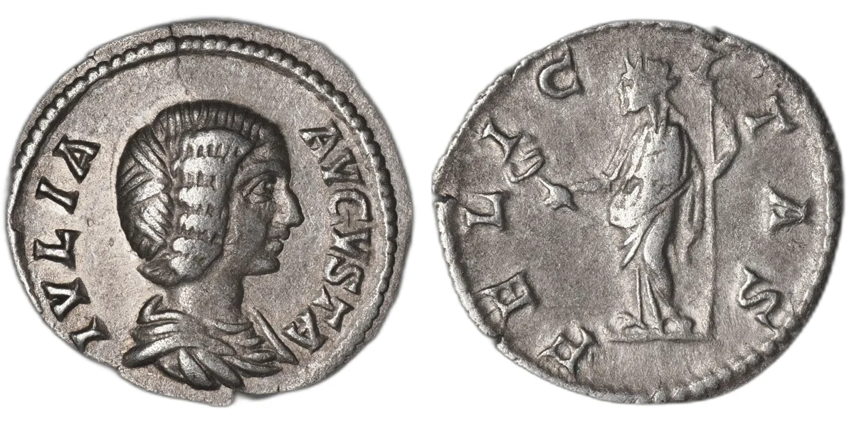 Julia Domna, denarius, silver, reign 196–211, minted 196–211