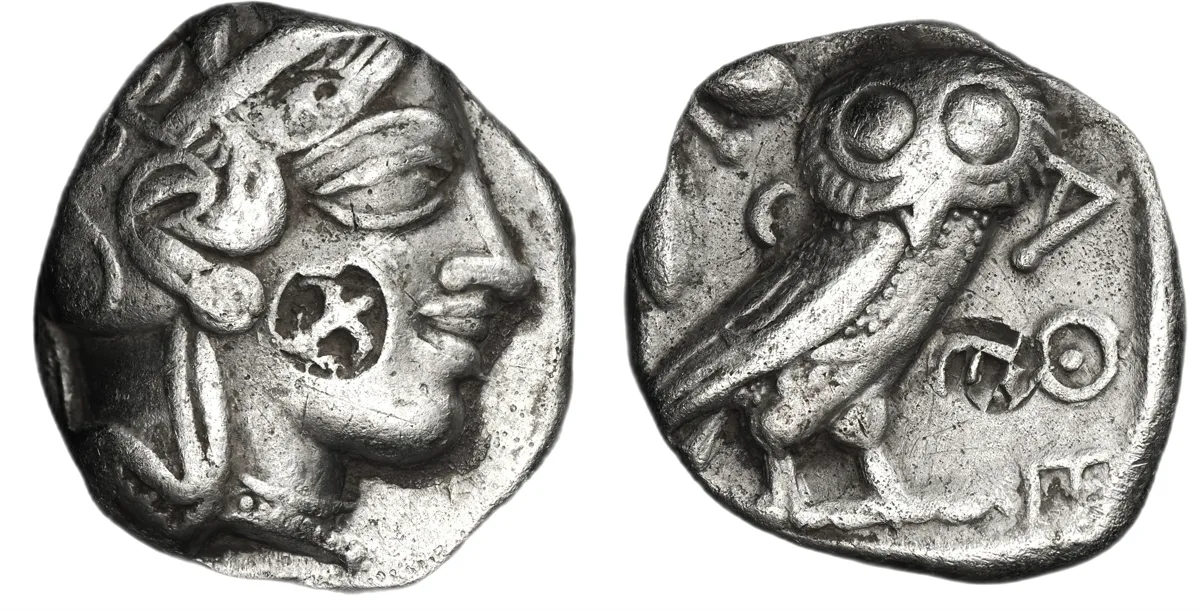 Attica, Athens, AR Tetradrachm, ca. 454-404 BC.
