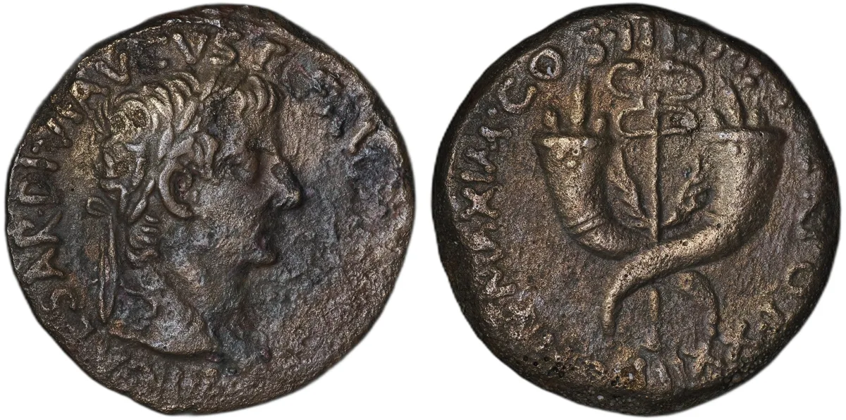 Tiberius, AE28, bronze, reign 14–37, minted 19–20