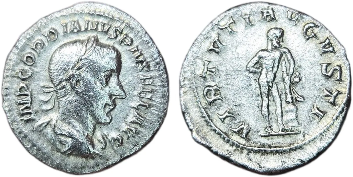 Gordian III Silver Denarius - A.D. 241-243 - RIC # 116 - VIRTVTI AVGVSTI
