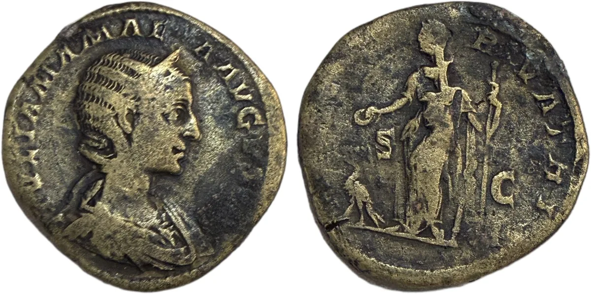 Julia Mamaea, Augusta, 222-235. Sestertius with Juno Reverse