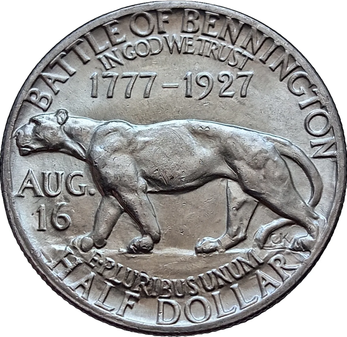 Commemorative Silver 1927 50C Vermont, perfect