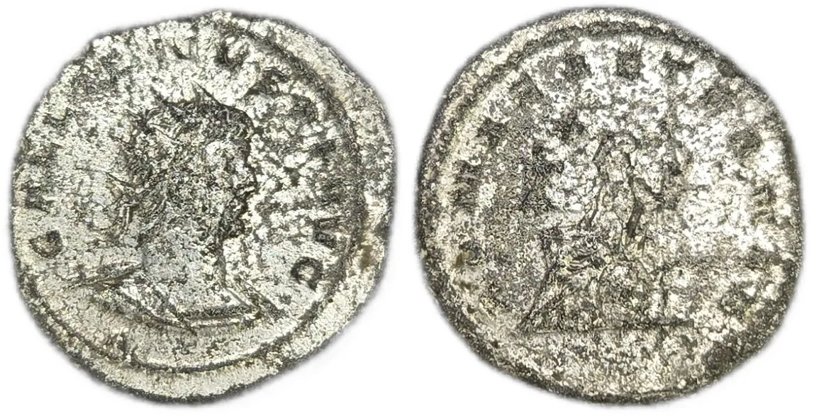 Gallienus - A.D. 260-268 - Antoninianus Æ Silvered - RIC # 654(b) - Very Fine