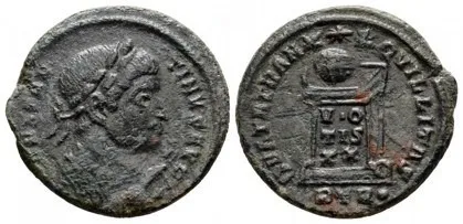 Constantine I - A.D. 322-323 - AE Follis - silvered - BEATA TRANQVILLITAS