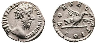 Divus Marcus Aurelius (Died 180) AR Denarius (Silver, 2.66 g, 17.9 mm) Rome