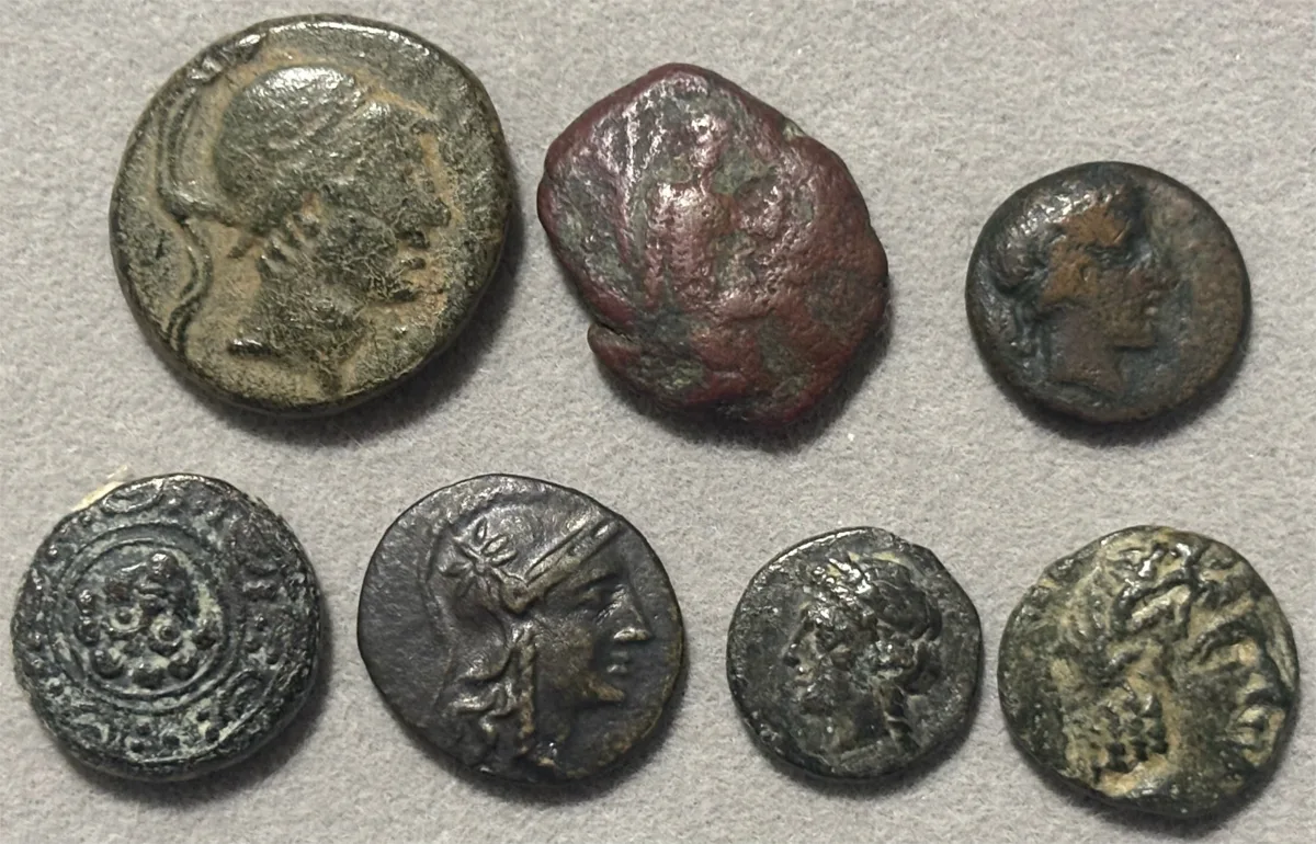 Lot of 7 Greek - Crete Sicily Macedon Pontos Halikarnassos etc.