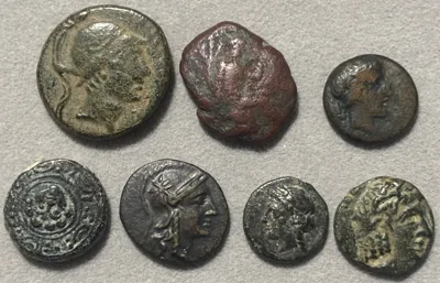 Lot of 7 Greek - Crete Sicily Macedon Pontos Halikarnassos etc.