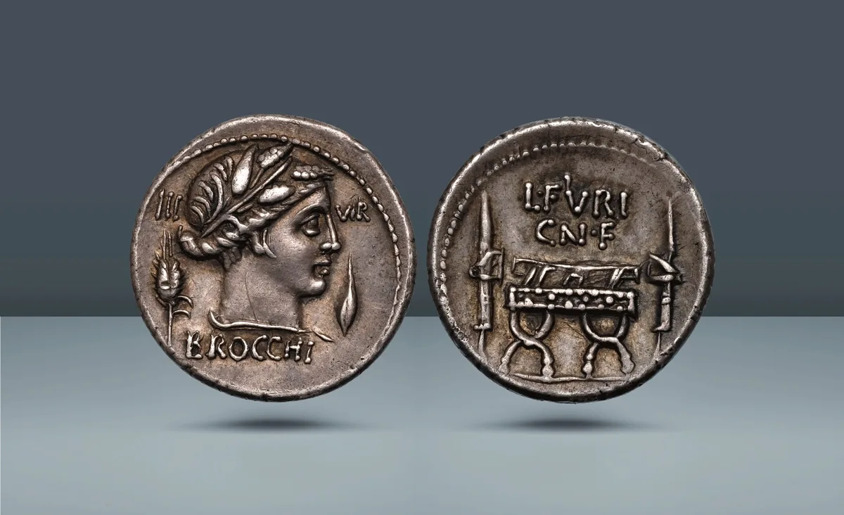 Roman Republic, Italy. L. Furius Brocchus, Rome, c. 63 BC