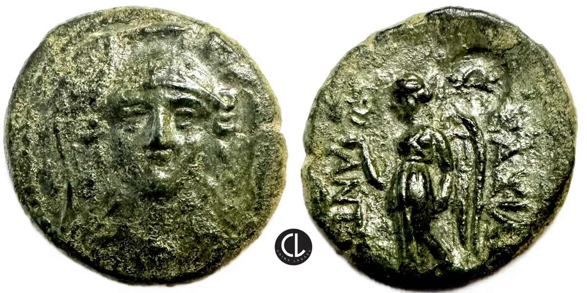 Seleukid Kings of Syria, Antiochos I Soter, Smyrna or Sardes Mint, AE Circa 281-261 BC, Athena / Nike - RR