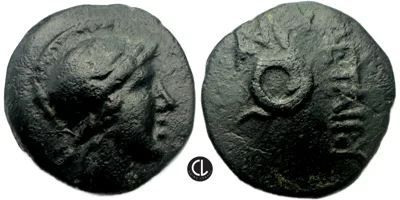 Mysia, Pergamon, Attalos I to Eumenes II, AE Circa 241-158 BC, Athena / Serpent