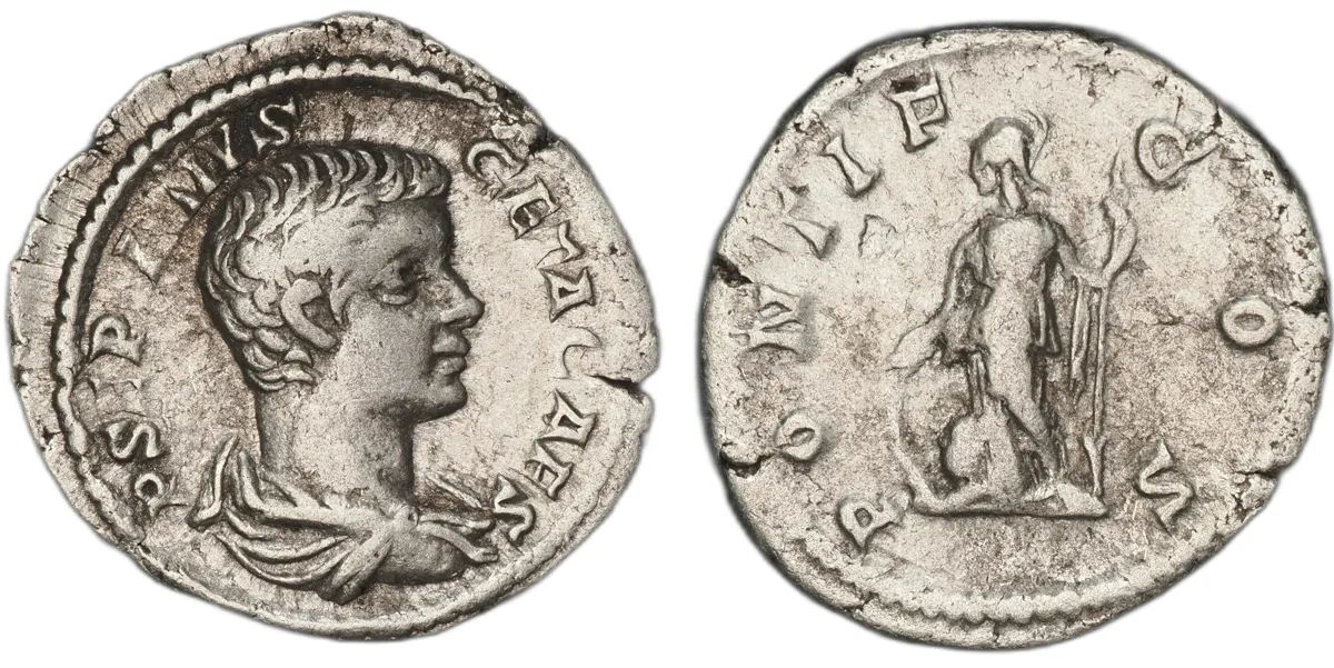 Geta, As Caesar, Denarius