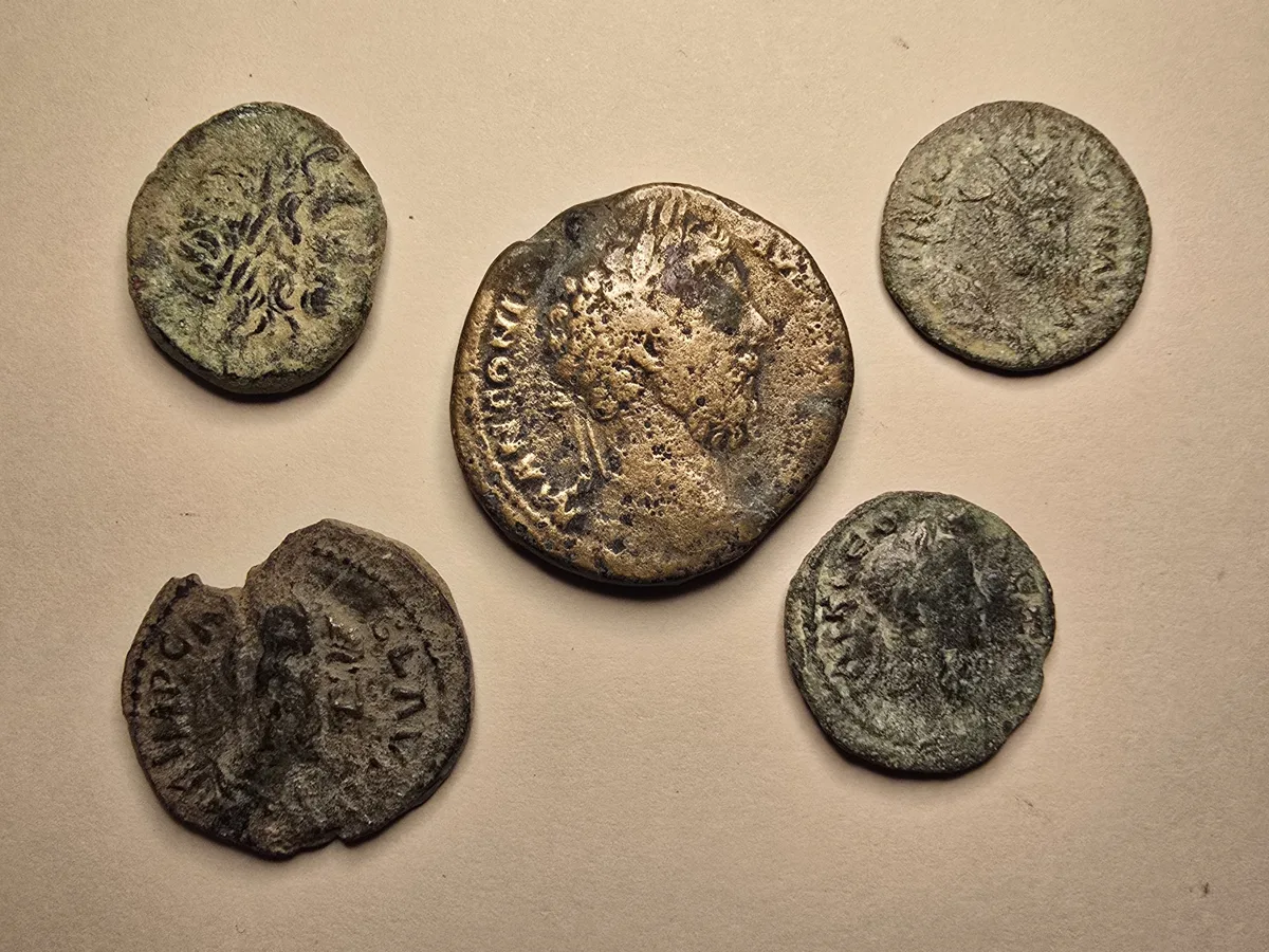 Lot of 5 - Mix of Unidentified Ancient Coins