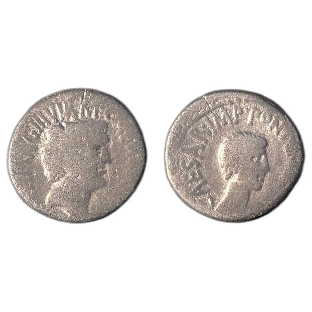 Octavian & Antony Triumvirate Denarius. Ephesus mint, Spring - Summer 41 BC.