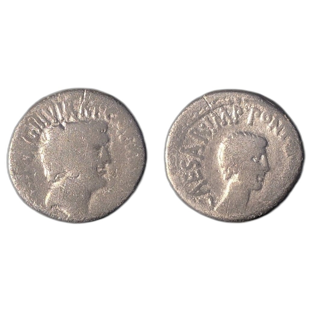 Octavian & Antony Triumvirate Denarius. Ephesus mint, Spring - Summer 41 BC.