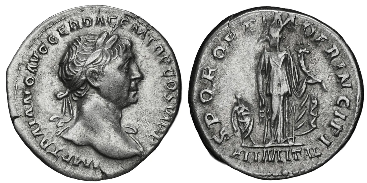 Trajan, silver denarius, Rome, AD 112-113