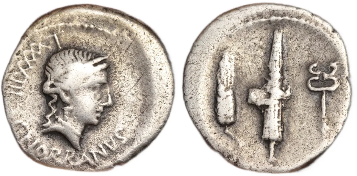 Roman Republic Silver Denarius 83BC Norbanus Venus